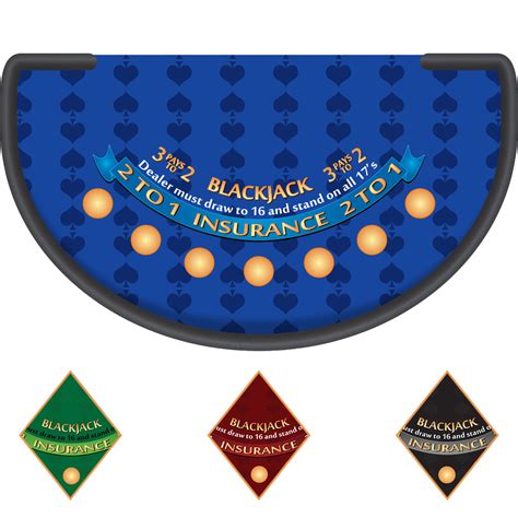 blackjack felt|Blackjack Layout Felt – Pays 3 to 2 – Black, Blue, .